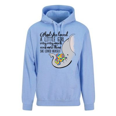 She Loved A Little Very Much Autism Elephant Mom Gift Meaningful Gift Unisex Surf Hoodie