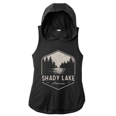 Shady Lake Arkansas Outdoors Ladies PosiCharge Tri-Blend Wicking Draft Hoodie Tank