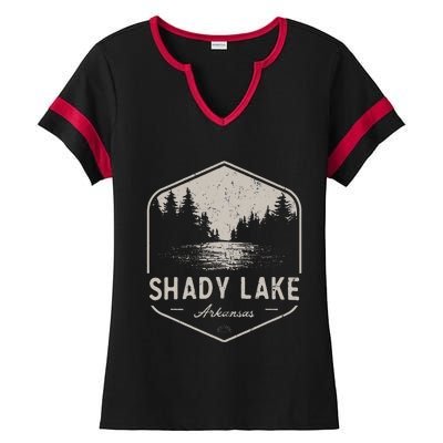 Shady Lake Arkansas Outdoors Ladies Halftime Notch Neck Tee