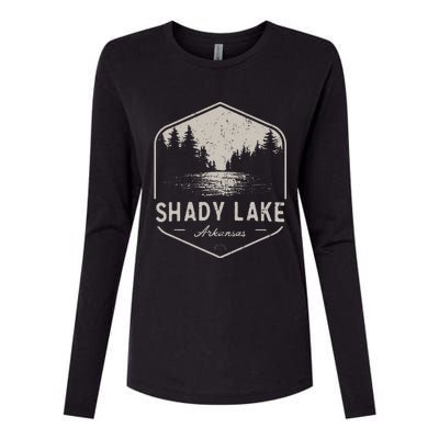 Shady Lake Arkansas Outdoors Womens Cotton Relaxed Long Sleeve T-Shirt