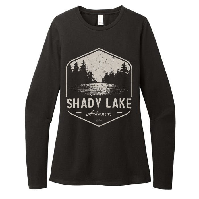 Shady Lake Arkansas Outdoors Womens CVC Long Sleeve Shirt