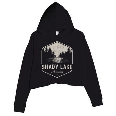 Shady Lake Arkansas Outdoors Crop Fleece Hoodie