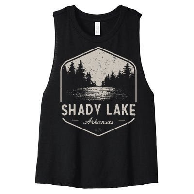 Shady Lake Arkansas Outdoors Women's Racerback Cropped Tank