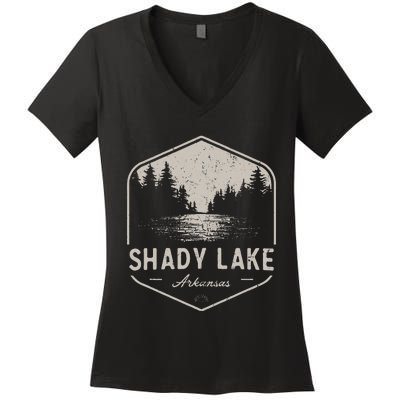 Shady Lake Arkansas Outdoors Women's V-Neck T-Shirt