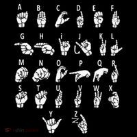 Sign Language Alphabet For Asl Interpreter Deaf Teacher Stud High Crown Mesh Back Trucker Hat