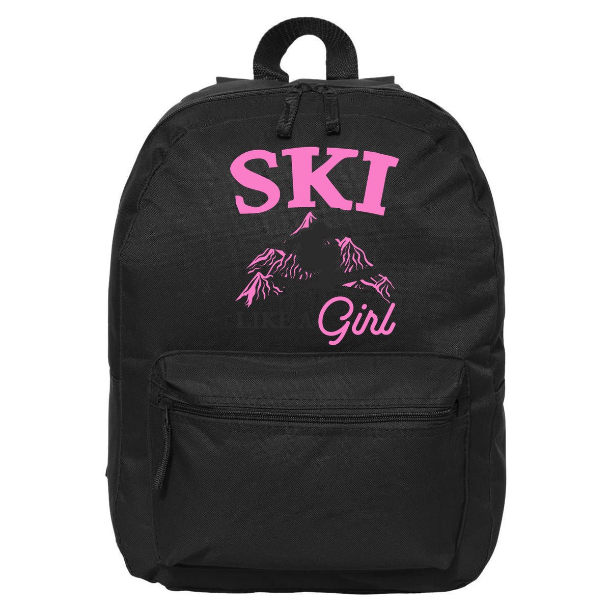 Ski Like A Girl Gift For Skiers Skiing Lover 16 in Basic Backpack