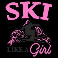 Ski Like A Girl Gift For Skiers Skiing Lover 16 in Basic Backpack