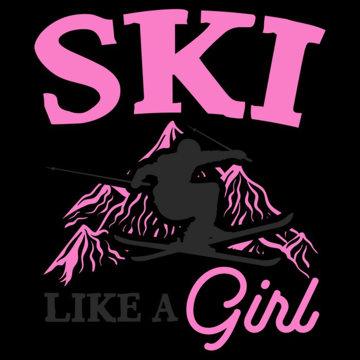 Ski Like A Girl Gift For Skiers Skiing Lover 16 in Basic Backpack