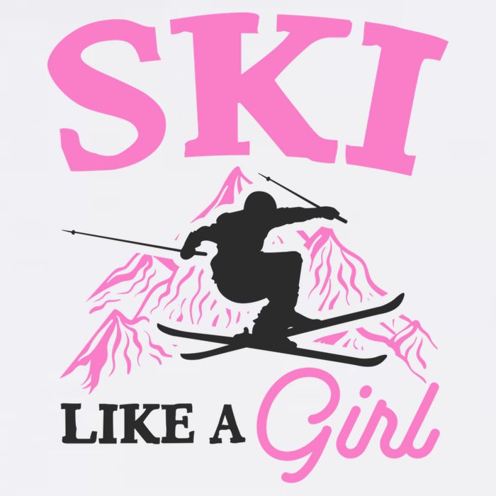 Ski Like A Girl Gift For Skiers Skiing Lover Bucket Hat