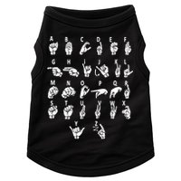 Sign Language Alphabet For ASL Interpreter Deaf Teacher Stud Doggie Tank