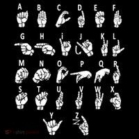 Sign Language Alphabet For ASL Interpreter Deaf Teacher Stud High Crown Mesh Back Trucker Hat