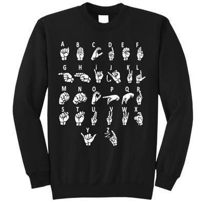 Sign Language Alphabet For ASL Interpreter Deaf Teacher Stud Sweatshirt