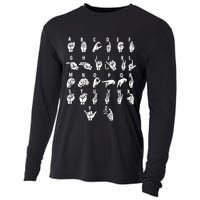 Sign Language Alphabet For ASL Interpreter Deaf Teacher Stud Cooling Performance Long Sleeve Crew