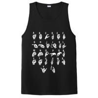 Sign Language Alphabet For ASL Interpreter Deaf Teacher Stud PosiCharge Competitor Tank