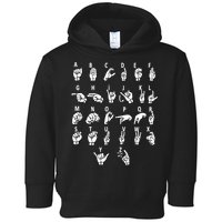 Sign Language Alphabet For ASL Interpreter Deaf Teacher Stud Toddler Hoodie