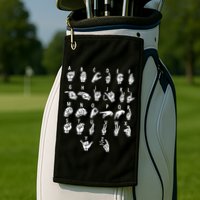 Sign Language Alphabet For ASL Interpreter Deaf Teacher Stud Golf Towel