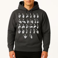 Sign Language Alphabet For ASL Interpreter Deaf Teacher Stud Hoodie