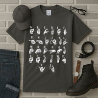 Sign Language Alphabet For ASL Interpreter Deaf Teacher Stud Tall T-Shirt
