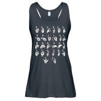 Sign Language Alphabet For ASL Interpreter Deaf Teacher Stud Ladies Essential Flowy Tank