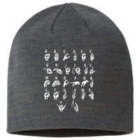 Sign Language Alphabet For ASL Interpreter Deaf Teacher Stud Sustainable Beanie