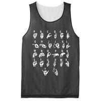 Sign Language Alphabet For ASL Interpreter Deaf Teacher Stud Mesh Reversible Basketball Jersey Tank