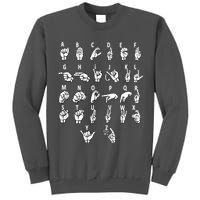 Sign Language Alphabet For ASL Interpreter Deaf Teacher Stud Tall Sweatshirt