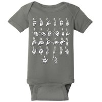 Sign Language Alphabet For ASL Interpreter Deaf Teacher Stud Baby Bodysuit