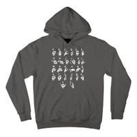 Sign Language Alphabet For ASL Interpreter Deaf Teacher Stud Tall Hoodie
