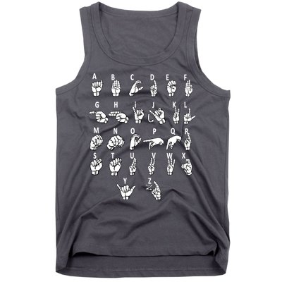 Sign Language Alphabet For ASL Interpreter Deaf Teacher Stud Tank Top
