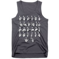 Sign Language Alphabet For ASL Interpreter Deaf Teacher Stud Tank Top
