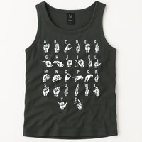 Sign Language Alphabet For ASL Interpreter Deaf Teacher Stud Tank Top