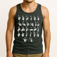 Sign Language Alphabet For ASL Interpreter Deaf Teacher Stud Tank Top