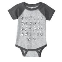 Sign Language Alphabet For ASL Interpreter Deaf Teacher Stud Infant Baby Jersey Bodysuit