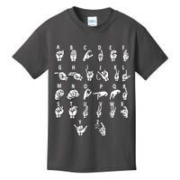 Sign Language Alphabet For ASL Interpreter Deaf Teacher Stud Kids T-Shirt