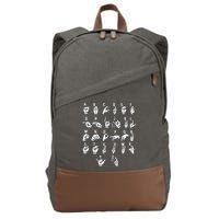 Sign Language Alphabet For ASL Interpreter Deaf Teacher Stud Cotton Canvas Backpack