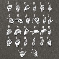 Sign Language Alphabet For ASL Interpreter Deaf Teacher Stud Cotton Canvas Backpack