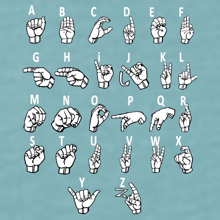 Sign Language Alphabet For ASL Interpreter Deaf Teacher Stud Sueded Cloud Jersey T-Shirt
