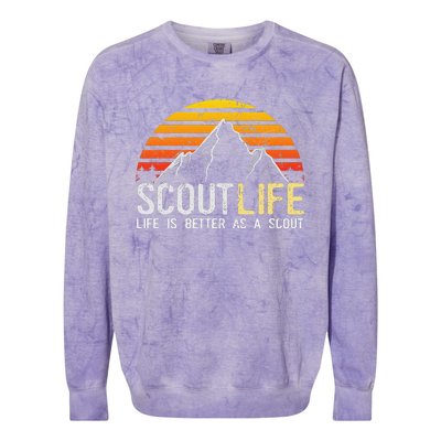 Scout Life and Life Is Better As A Scout Colorblast Crewneck Sweatshirt