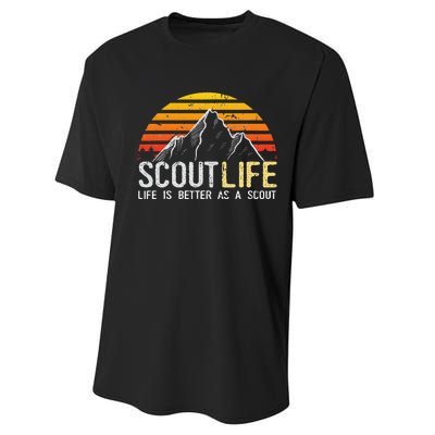 Scout Life and Life Is Better As A Scout Performance Sprint T-Shirt