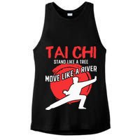 Stand Like a Tree Move Like a River Tai Chi Ladies PosiCharge Tri-Blend Wicking Tank