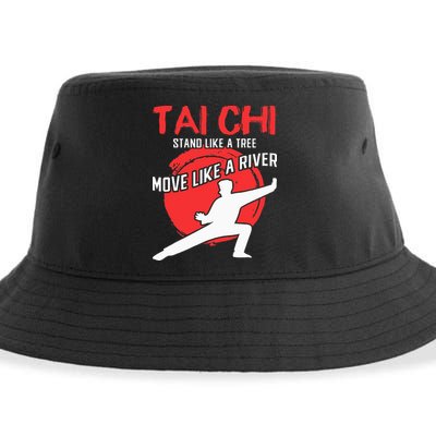 Stand Like a Tree Move Like a River Tai Chi Sustainable Bucket Hat