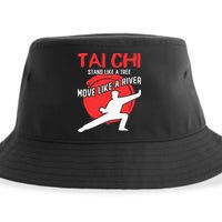 Stand Like a Tree Move Like a River Tai Chi Sustainable Bucket Hat