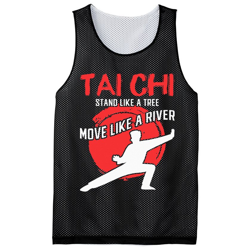 Stand Like a Tree Move Like a River Tai Chi Mesh Reversible Basketball Jersey Tank