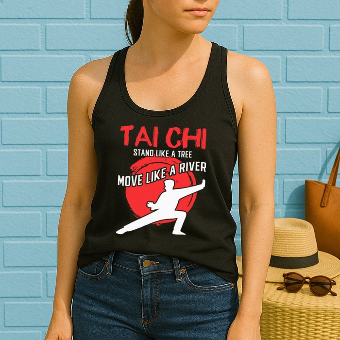 Stand Like a Tree Move Like a River Tai Chi Womens Tank Top