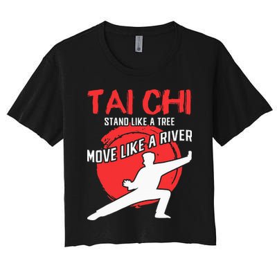 Stand Like a Tree Move Like a River Tai Chi Crop Top