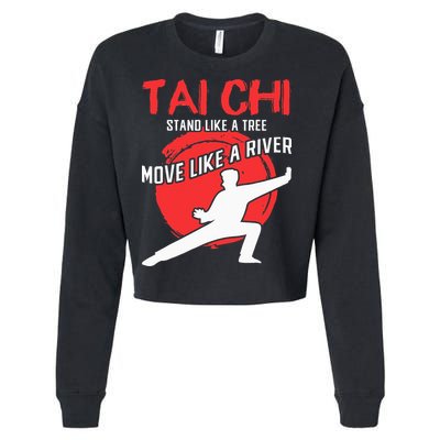 Stand Like a Tree Move Like a River Tai Chi Cropped Pullover Crew