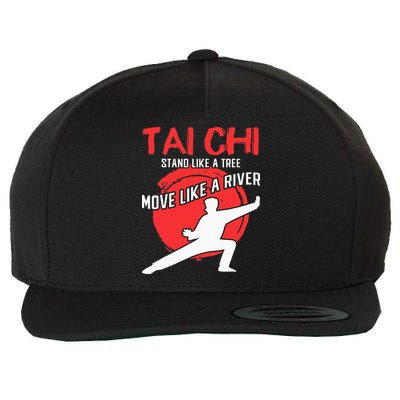 Stand Like a Tree Move Like a River Tai Chi Wool Snapback Cap