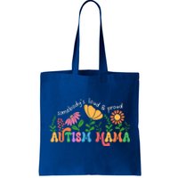 SomebodyS Loud And Proud Autism Mama Autism Awareness Mother Gift Tote Bag