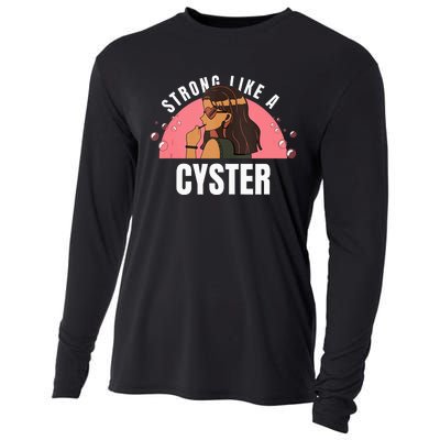 Strong Like A Cyster Pcos Awareness Cooling Performance Long Sleeve Crew