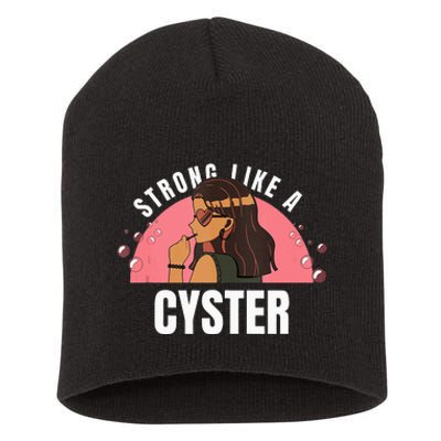 Strong Like A Cyster Pcos Awareness Short Acrylic Beanie